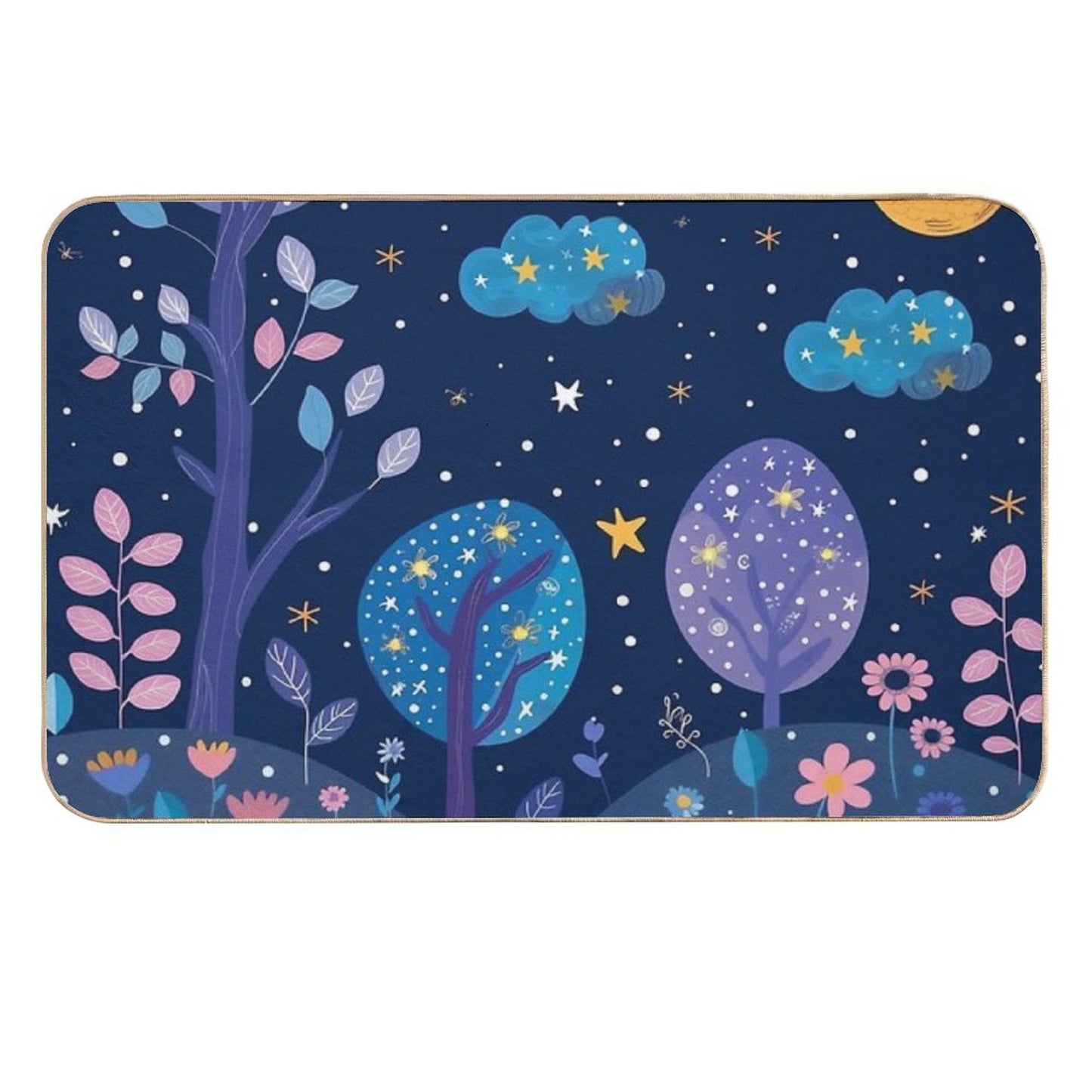 Night Spring Easy Maintenance Bath Mat