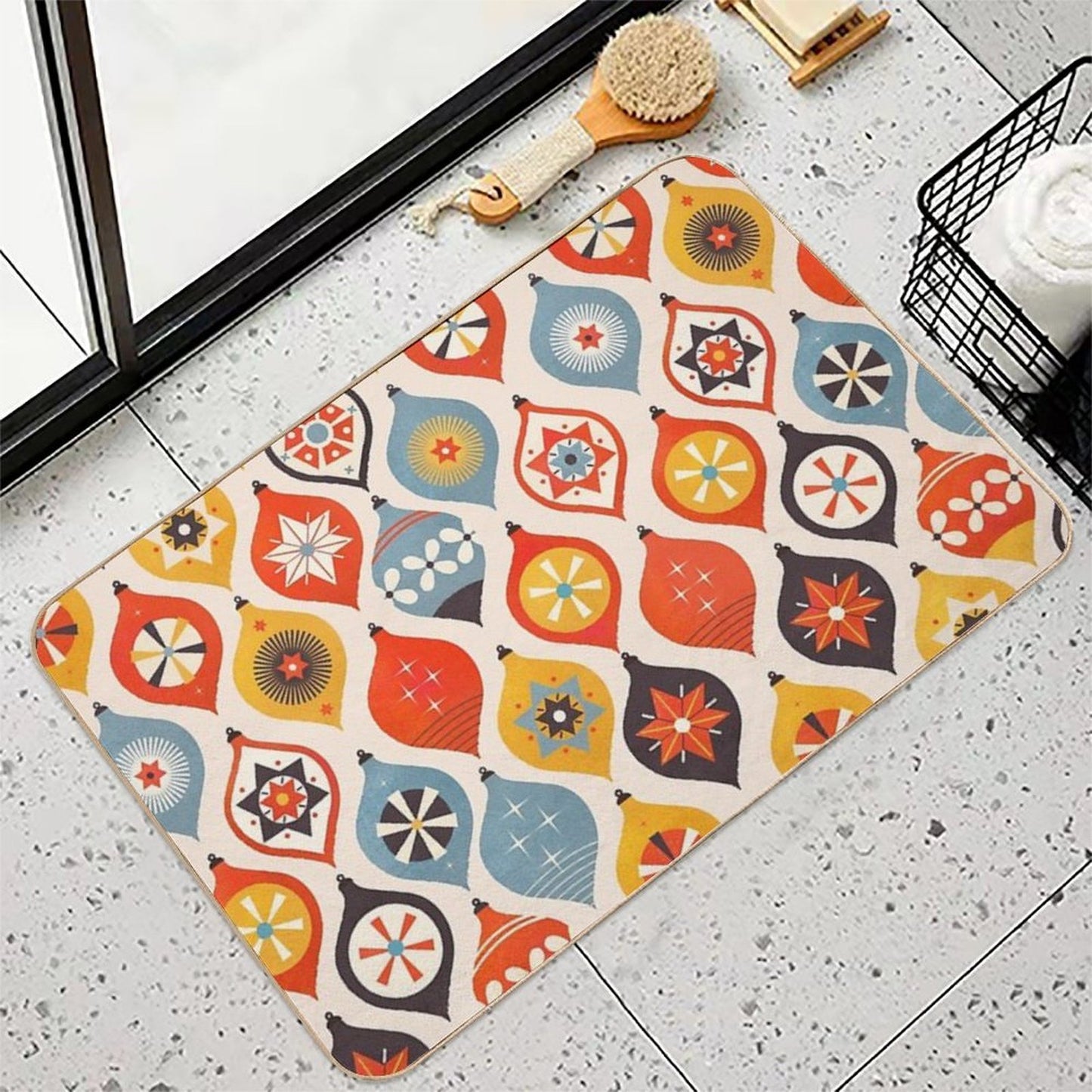 Christmas Tree Decorations Stain-Proof Bath Mat