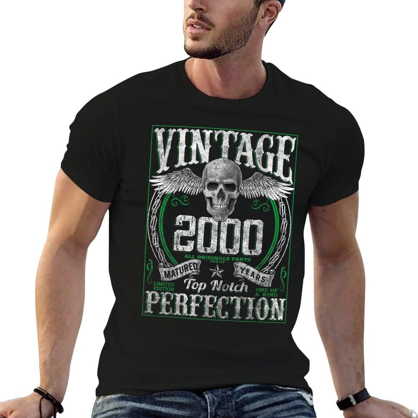 Vintage 2000 Limited Edition 2000 21 Years Old 21st Birthday Oversized Silhouette T-Shirt