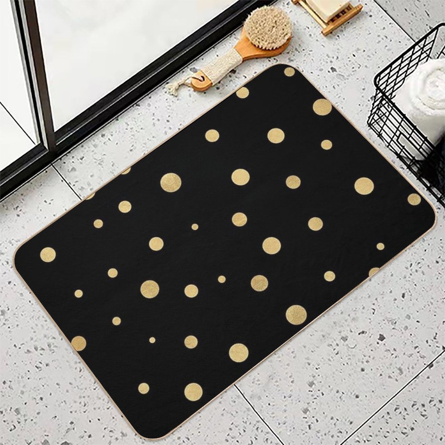 Golden Dots Non-Slip Bath Mat