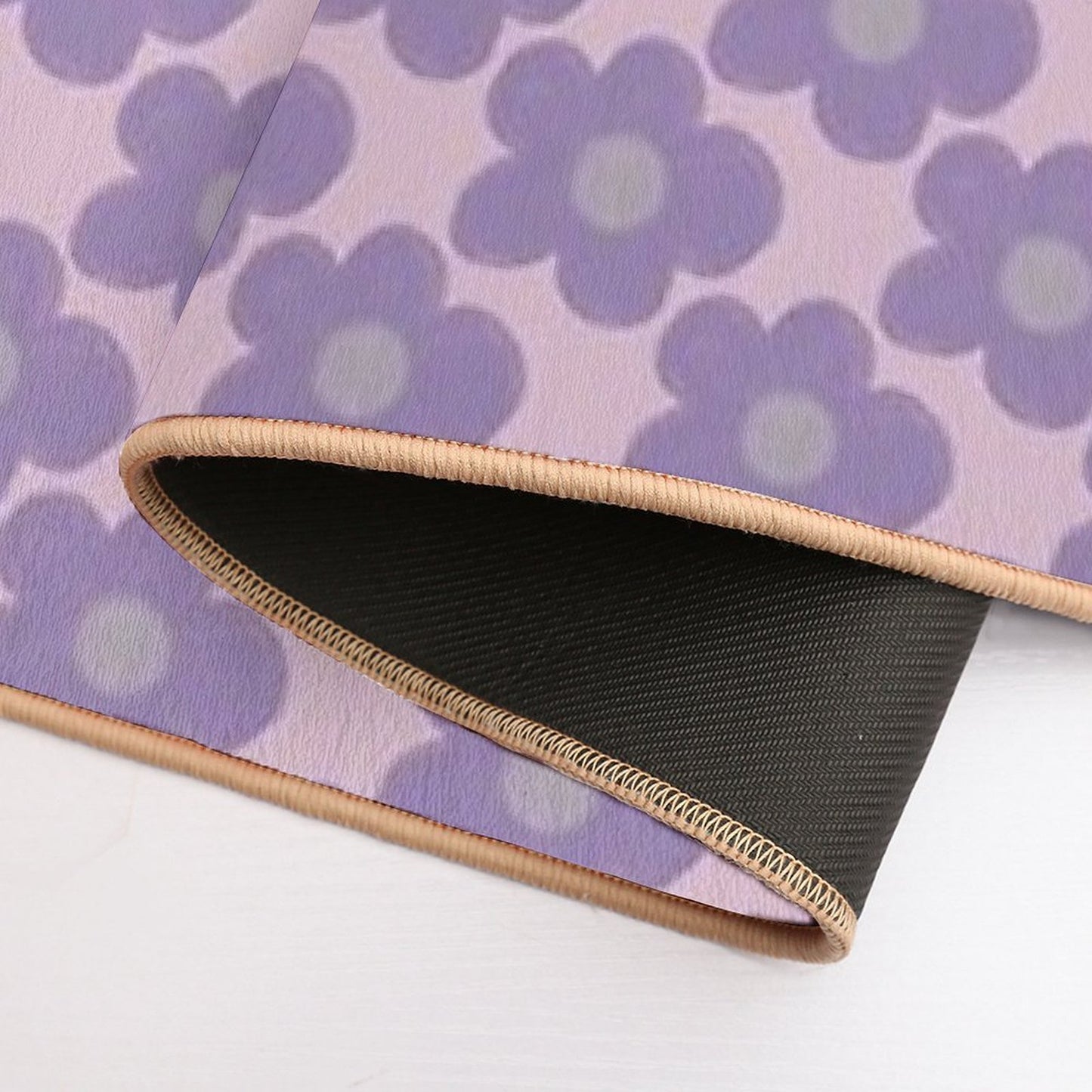 Purple Chalky Flowers Long-Lasting Bath Mat