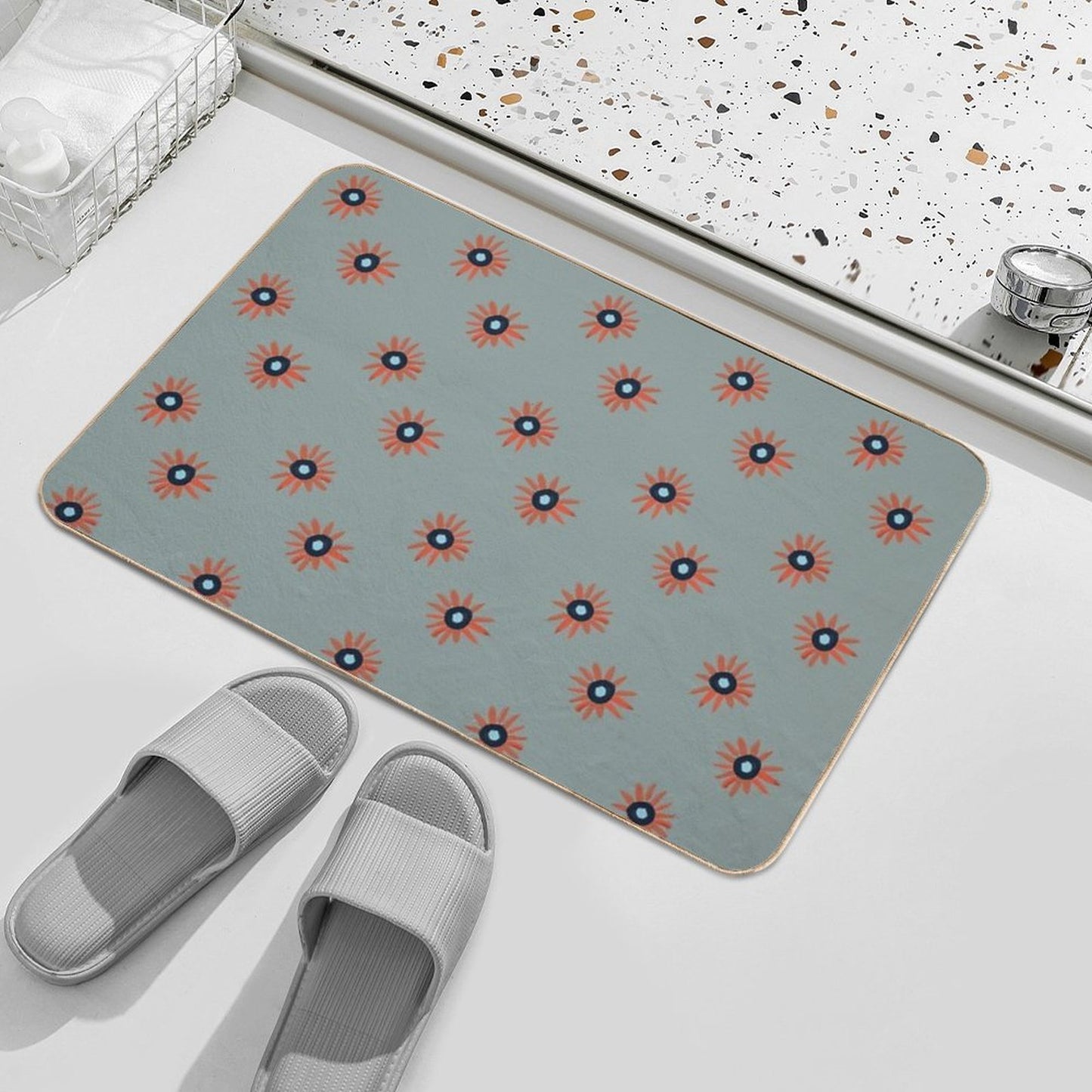 Stroke Blooms Multi-Purpose Bath Mat