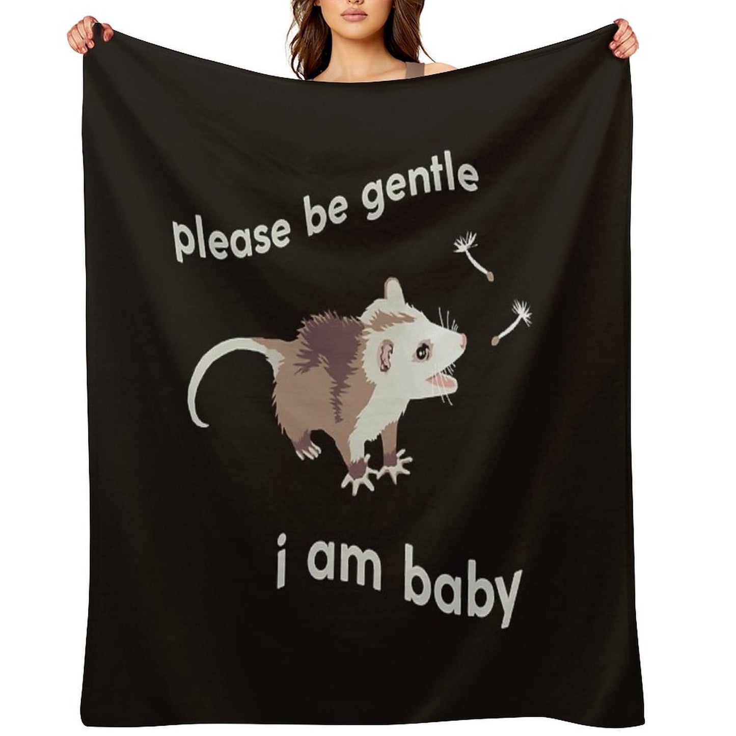 Please Be Gentle, I Am Baby All-season Throw Blanket