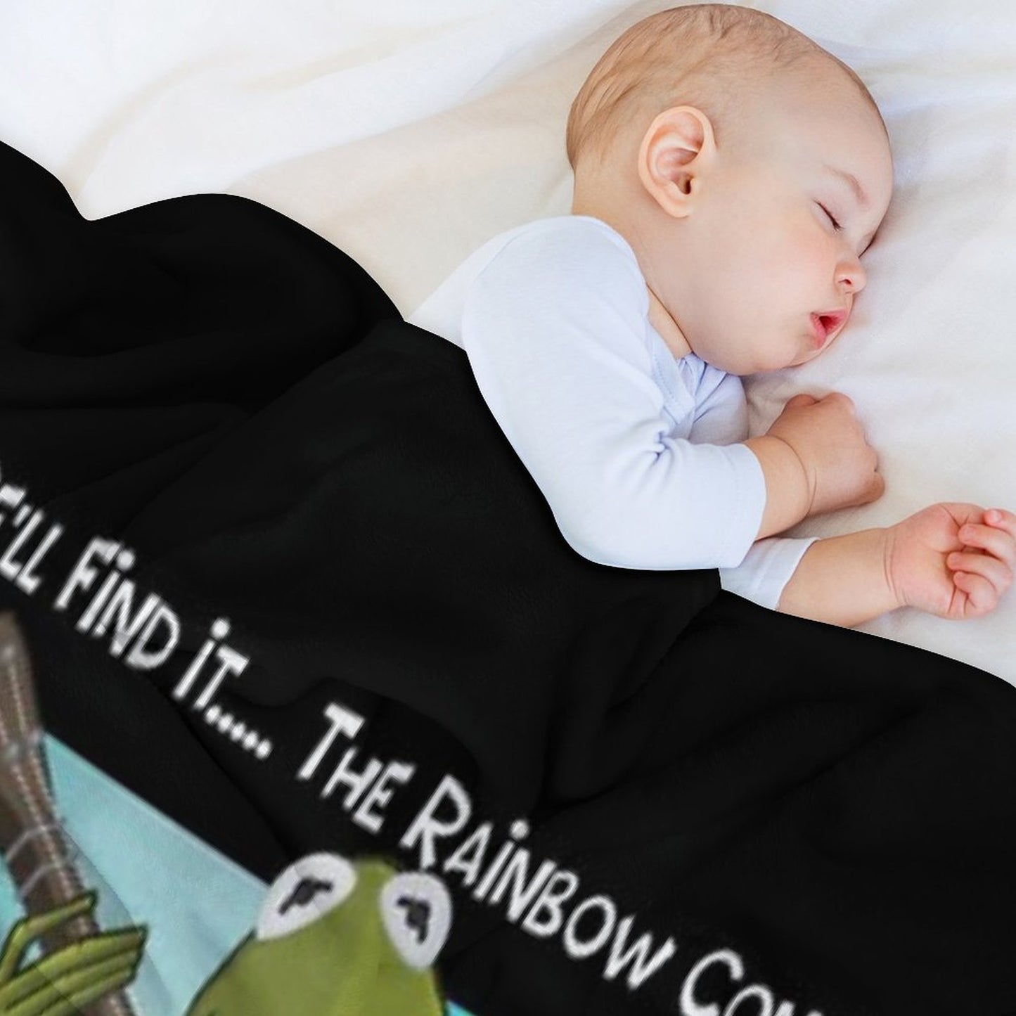 Kermit The Frog Rainbow Connection Quick-dry Throw Blanket