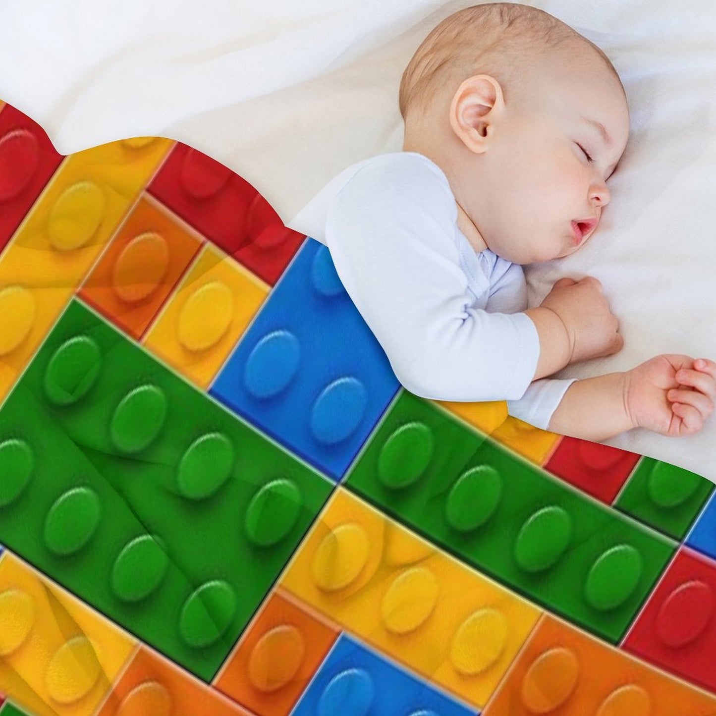 Plastic Building Blocks Toy Anti-pilling Throw Blanket