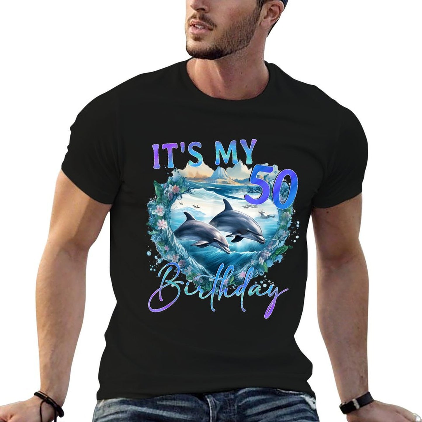 50th Birthday, 50 Years Dolphin Lover Design Classic T-Shirt