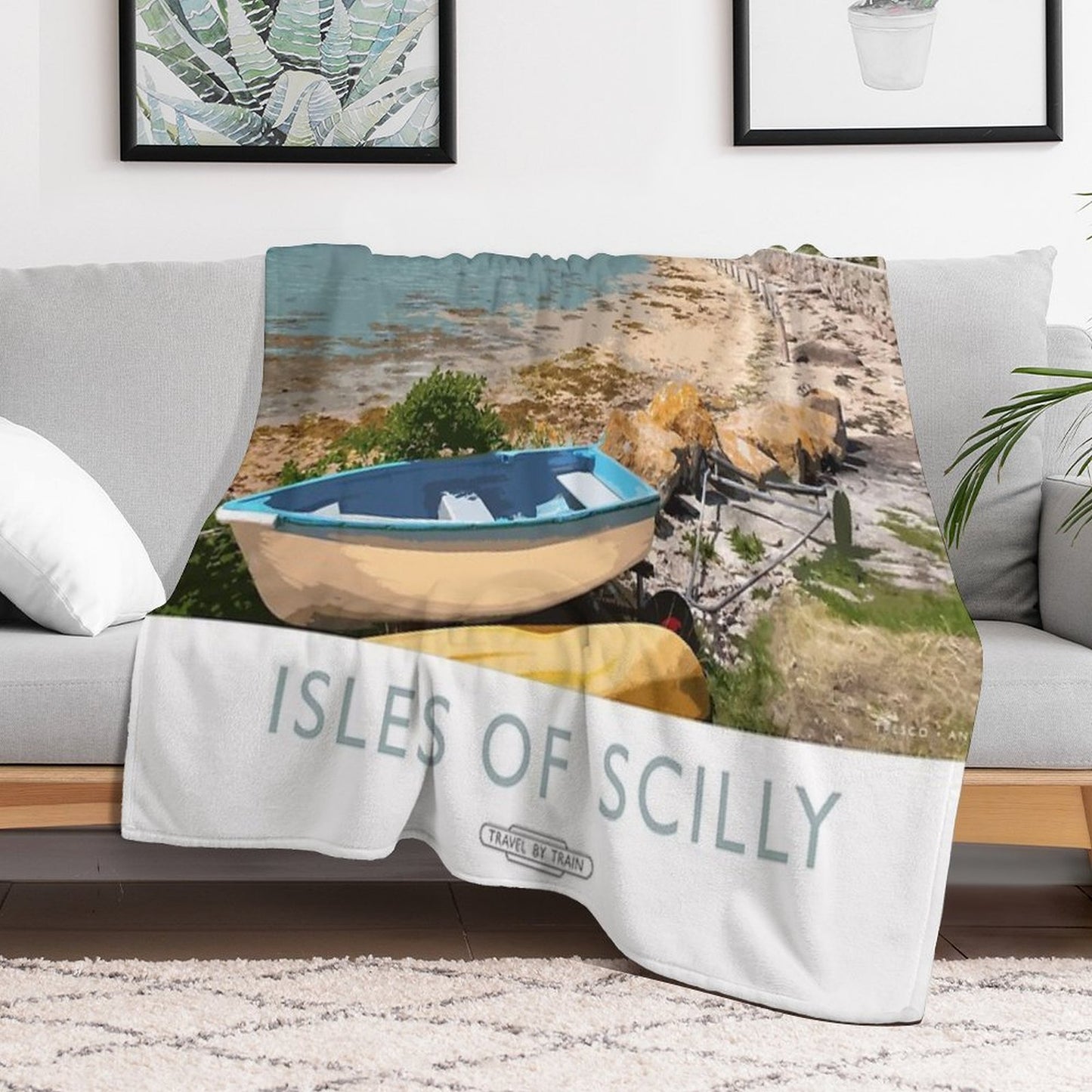 Isles of Scilly Sustainable Throw Blanket