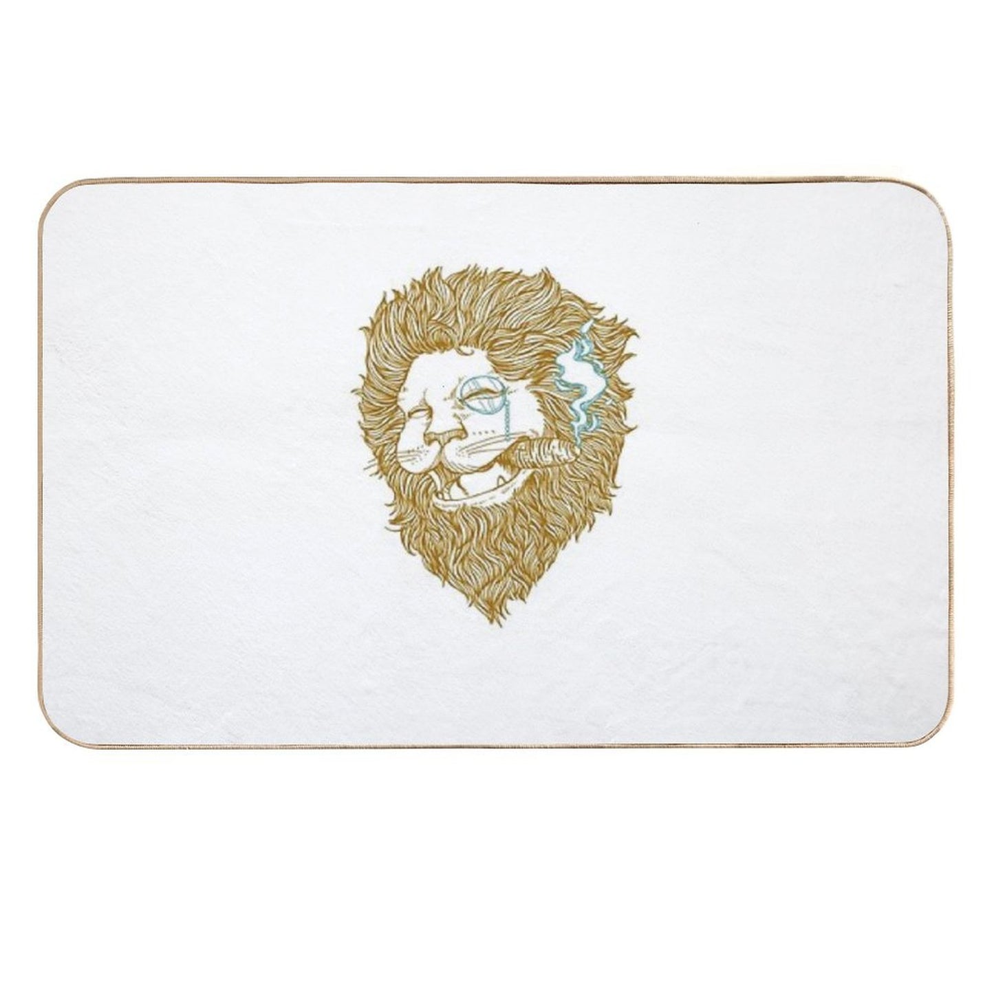 Smoking Lion High-Traffic Bath Mat