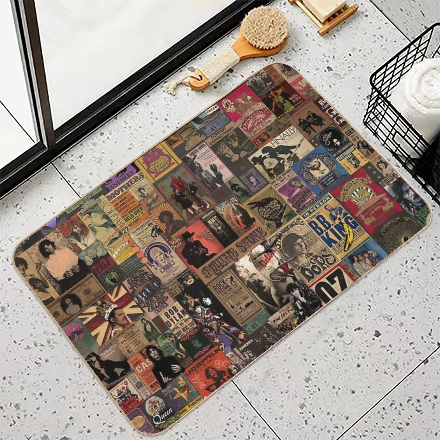 Rock N' Roll Stories II Fade-Resistant Bath Mat