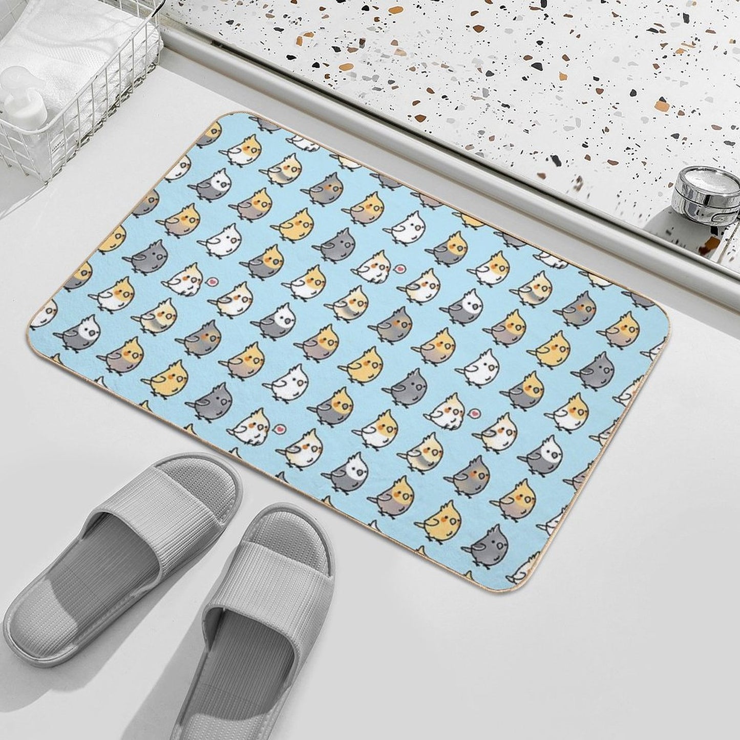 Chubby Cockatiel Collection Versatile Bath Mat