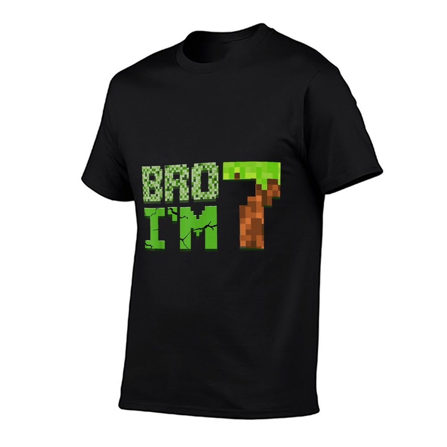 Birthday Boy 7th Birthday 7 Year Old Gamer Pixel Number Durable T-Shirt