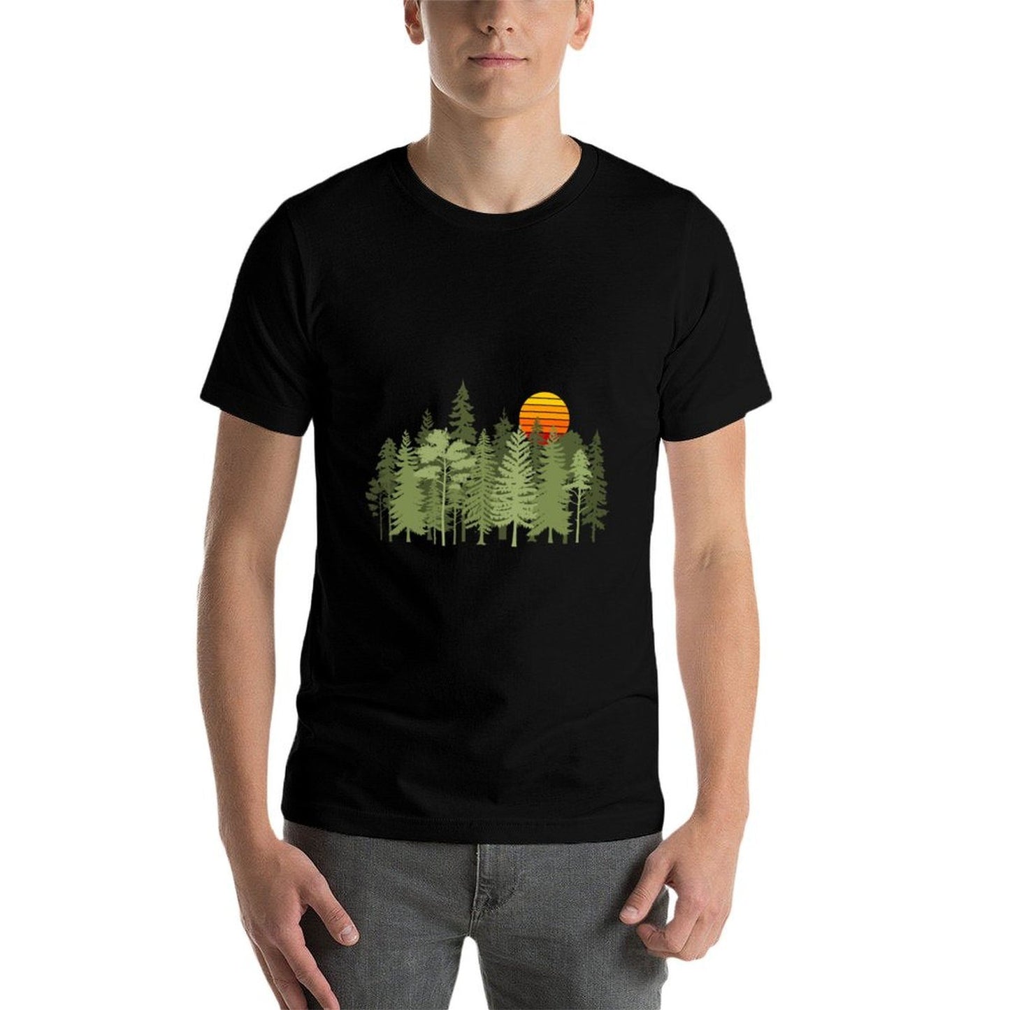 Trees Wildlife Nature Vintage Forest Wrinkle-resistant T-Shirt