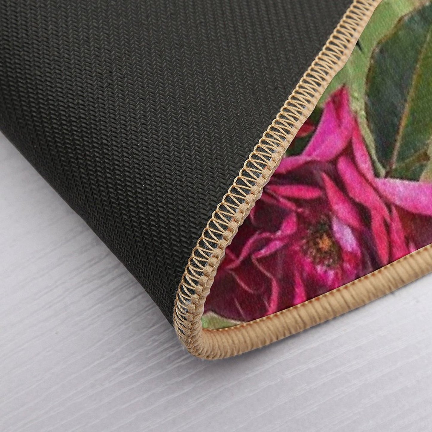 Antique Green Botanical Flower Rose Botanical Garden Nightgarden Slip-Resistant Bath Mat