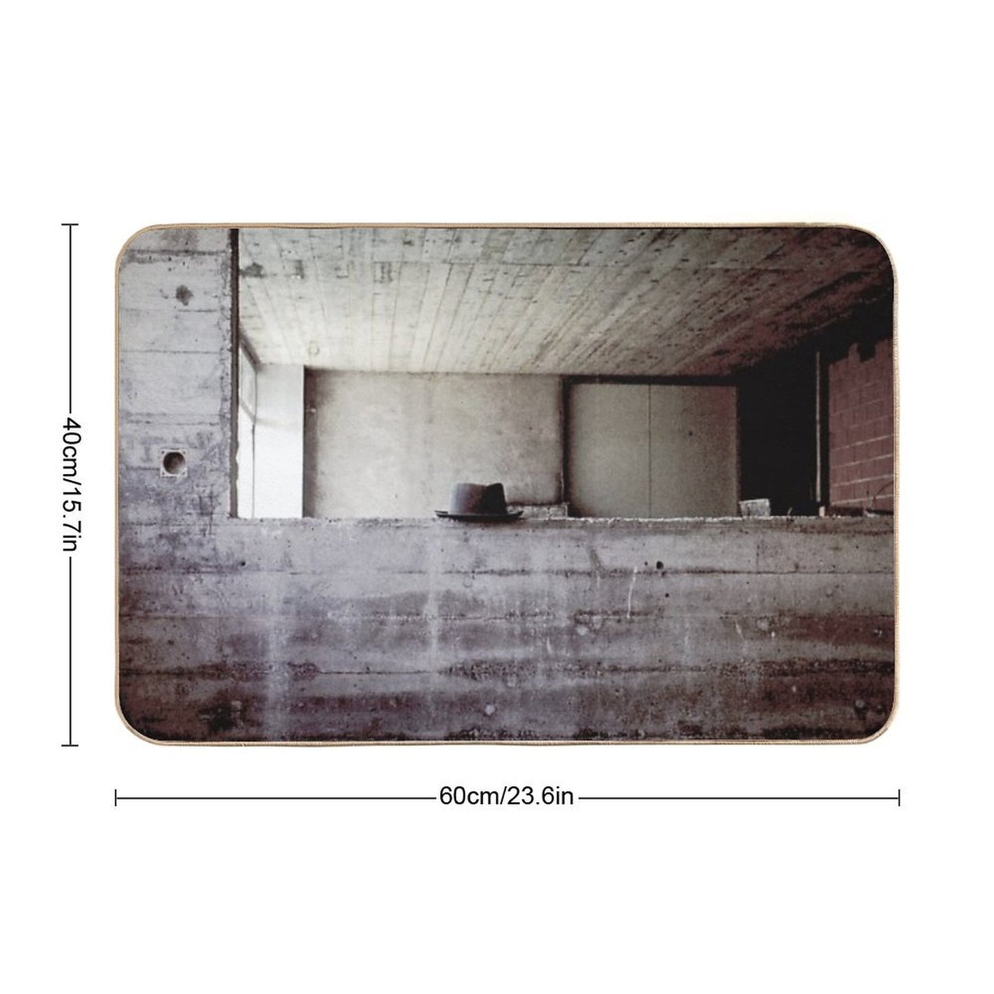 Hat During Lunchbreak Building Photolab in Rotkreuz, Switzerland 1968 Pet-Safe Bath Mat