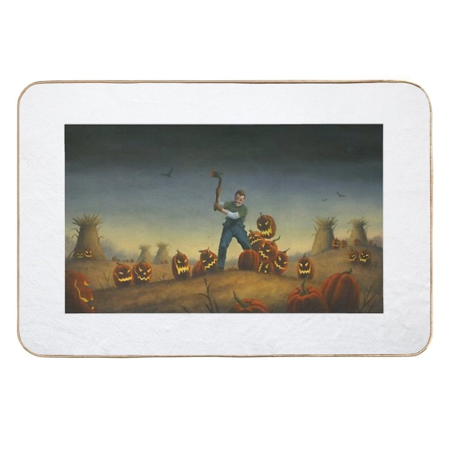 Night of The Jack-O-Laterns Easy To Clean Bath Mat