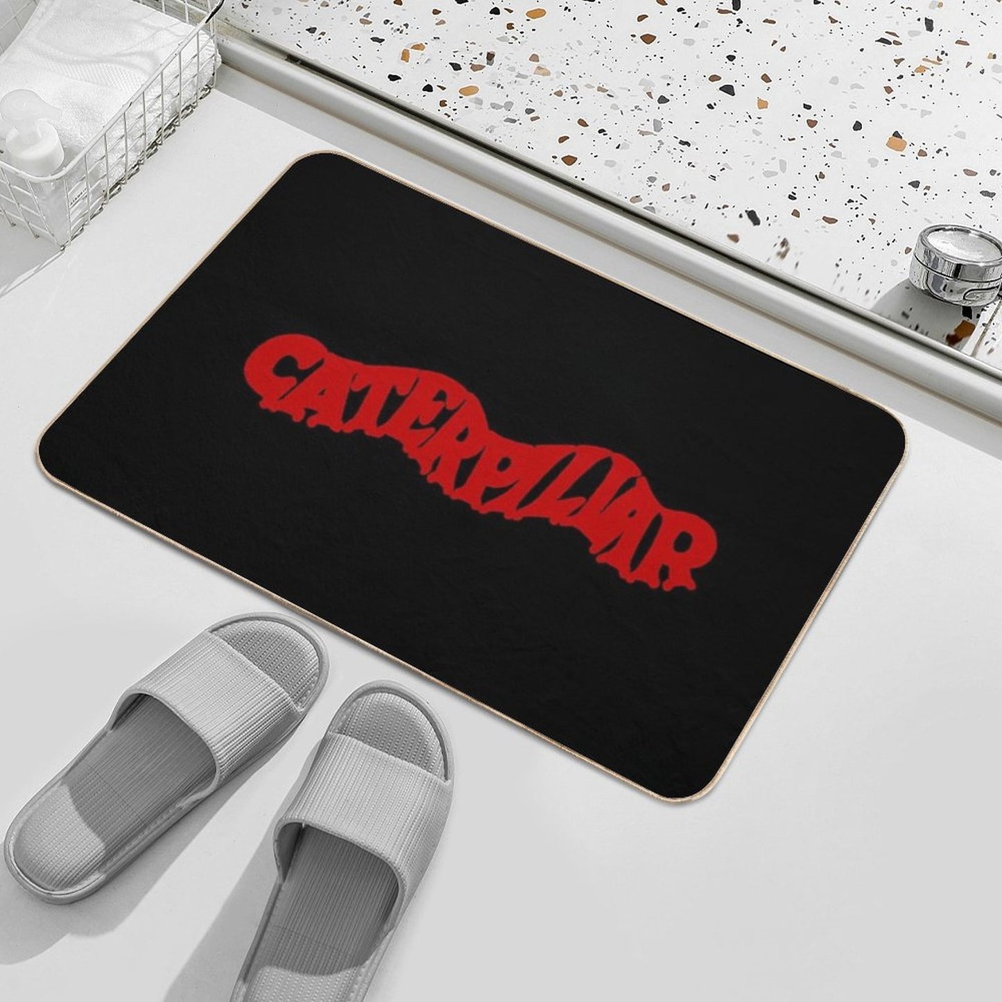 Caterpillar - Old Fashion - Red Anti-Trip Bath Mat