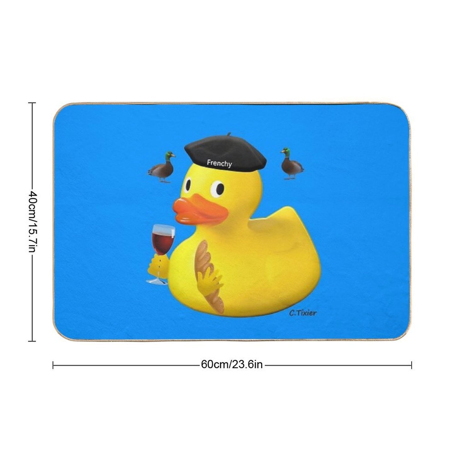 Frenchy The Duck Time Eco-Friendly Bath Mat