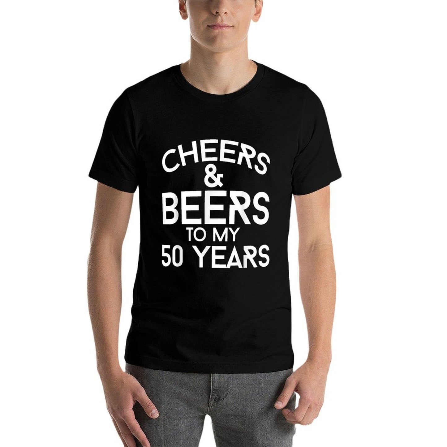 Cheers And Beers to My 50 Years Shirt 50th Birthday T-shirt Trendy Pattern T-Shirt