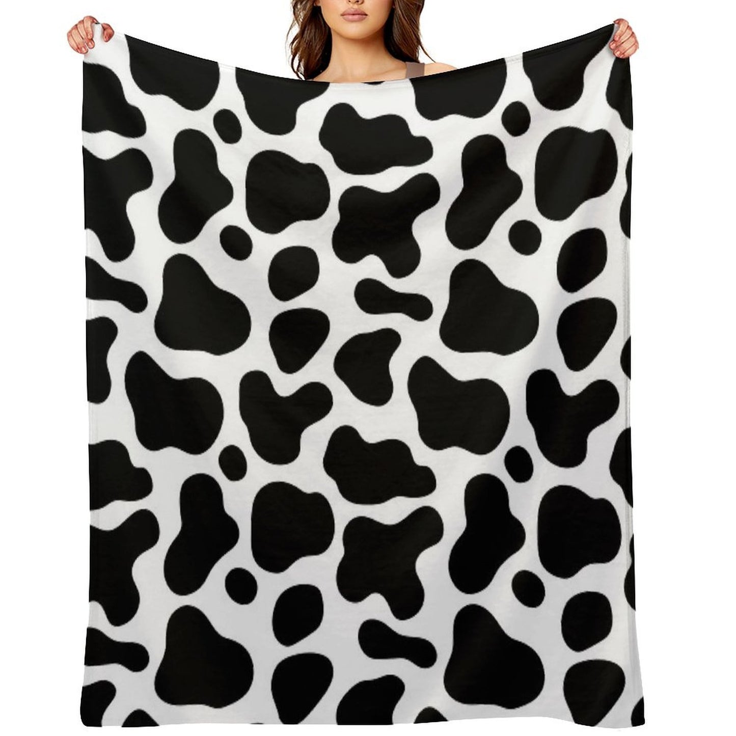 Cow Pattern Eco-conscious Throw Blanket