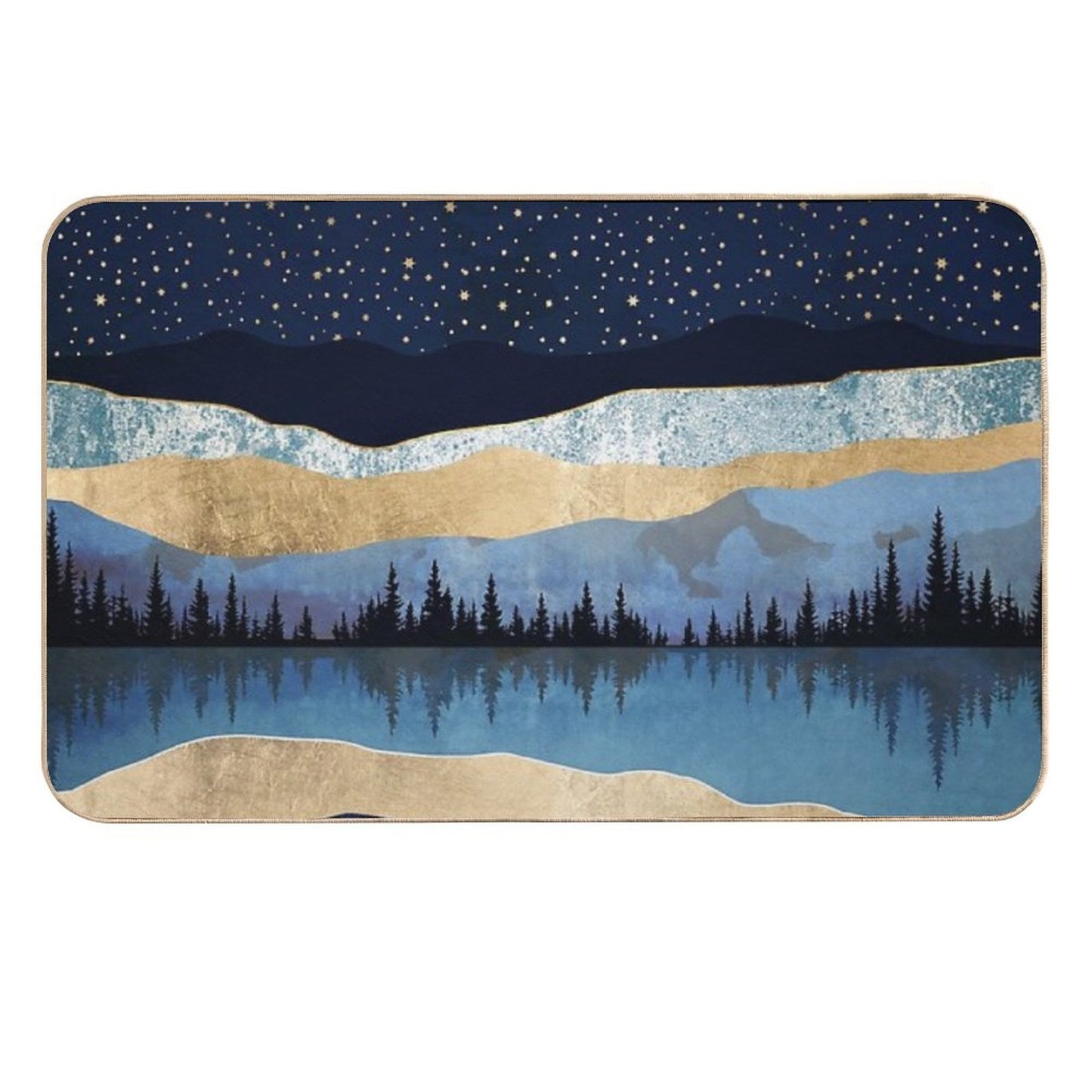 Midnight Lake High-Traffic Bath Mat