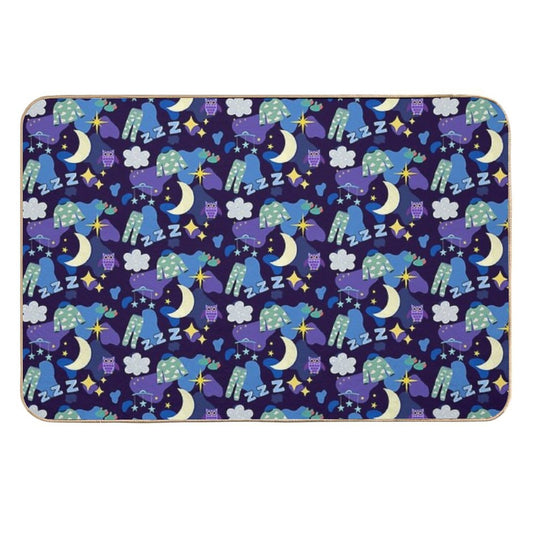 Nighttime Collage  Absorbent Bath Mat