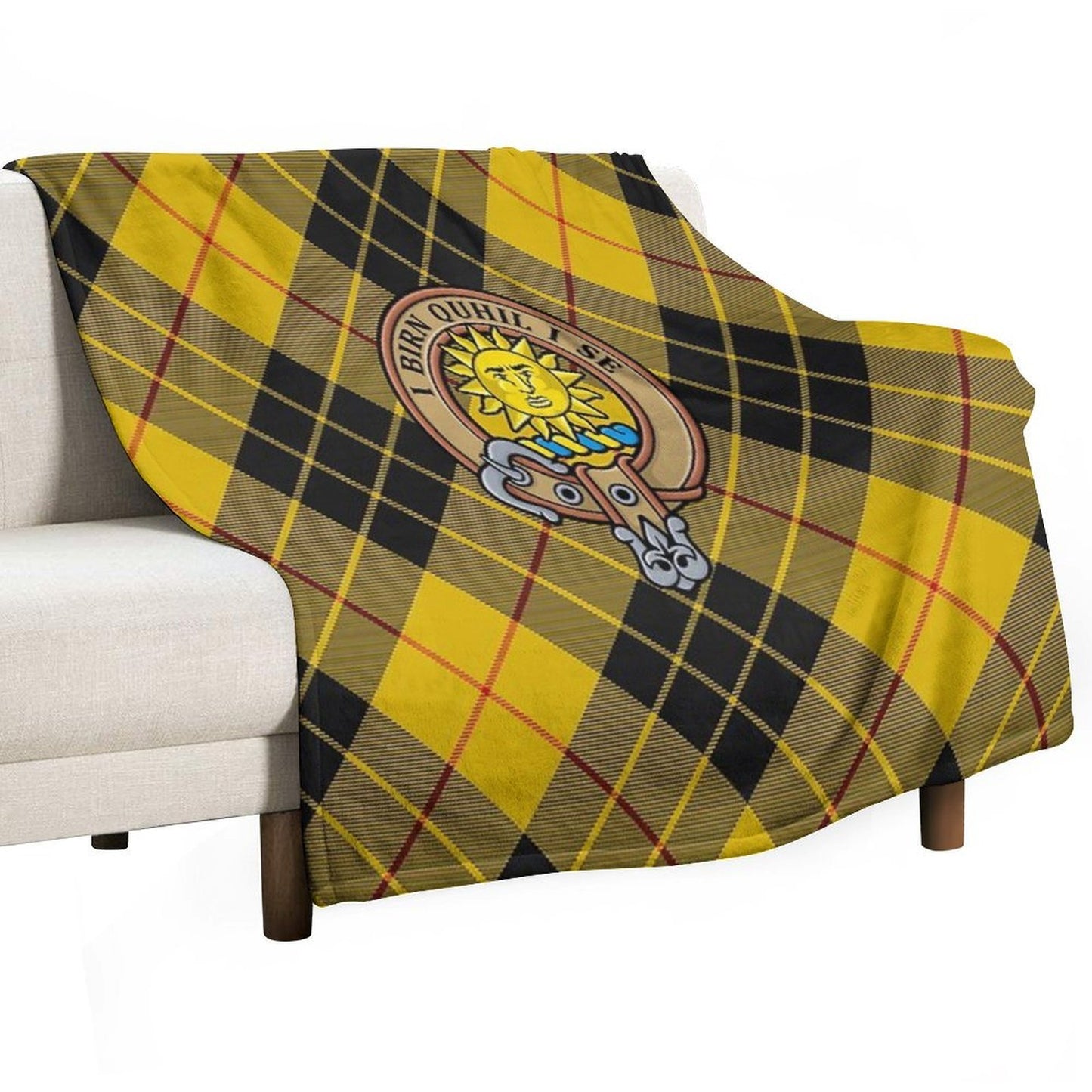 Clan MacLeod of Lewis Crest Compact Throw Blanket