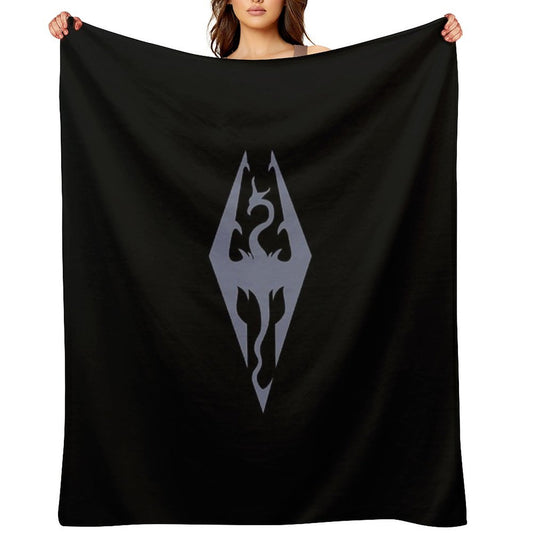 Skyrim Symbol Blue Color Comfort Throw Blanket