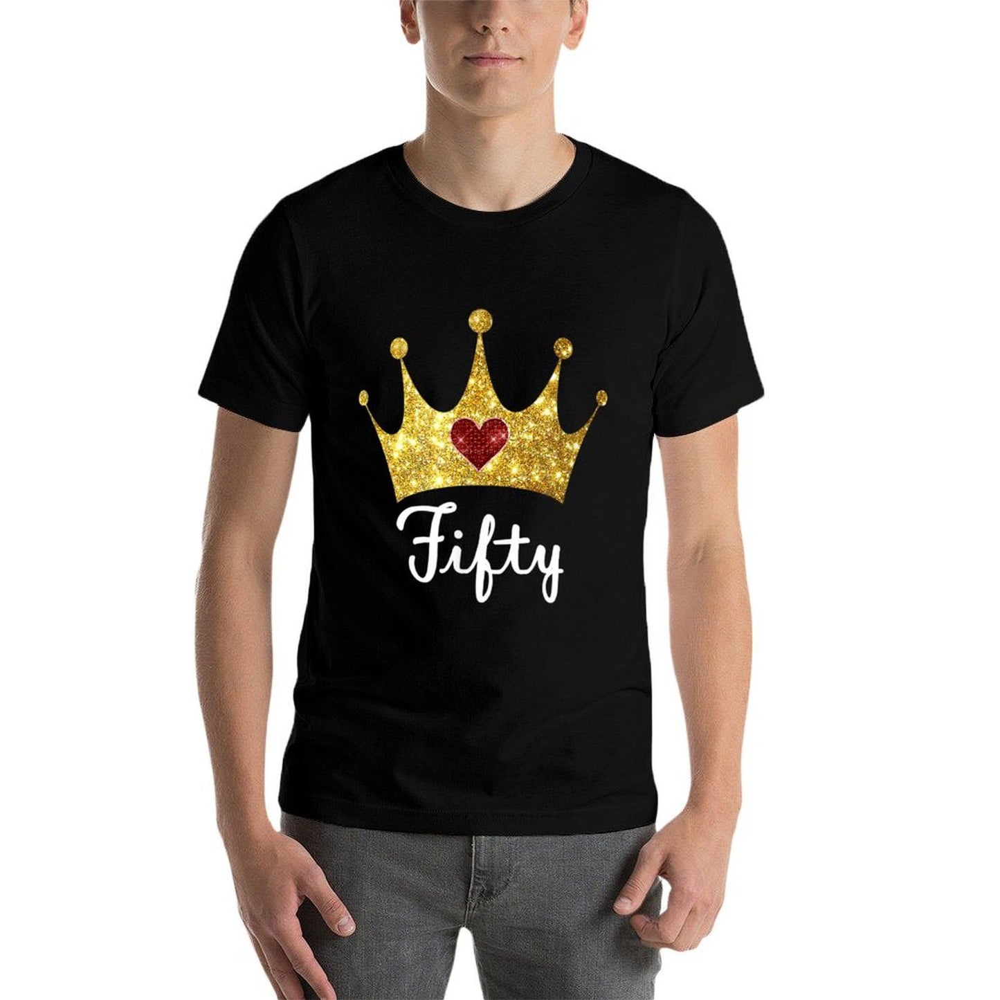 50th Birthday With Crown Graphic-printed T-Shirt