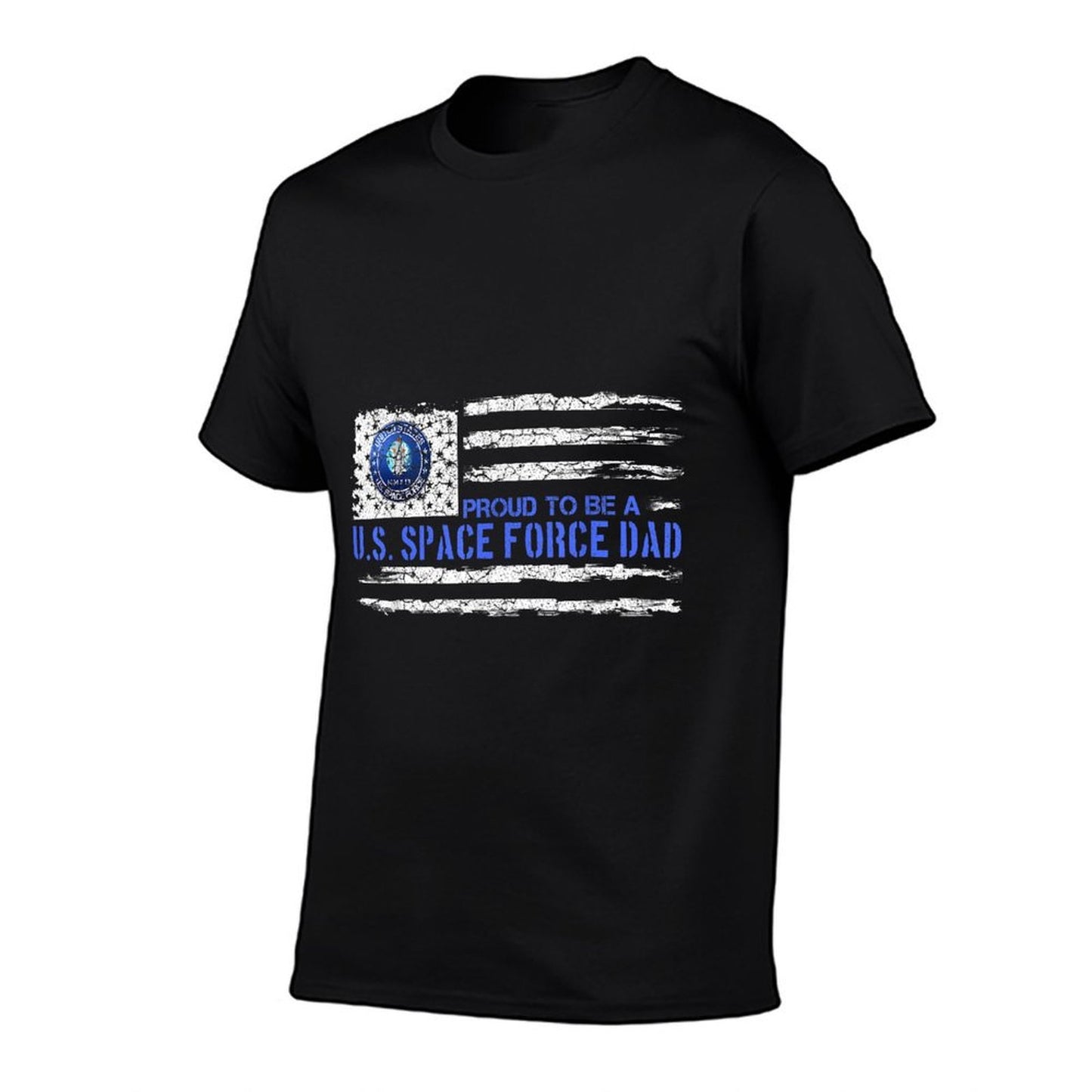 Vintage USA American Proud To Be A US Space Force Dad Relaxed-fit T-Shirt