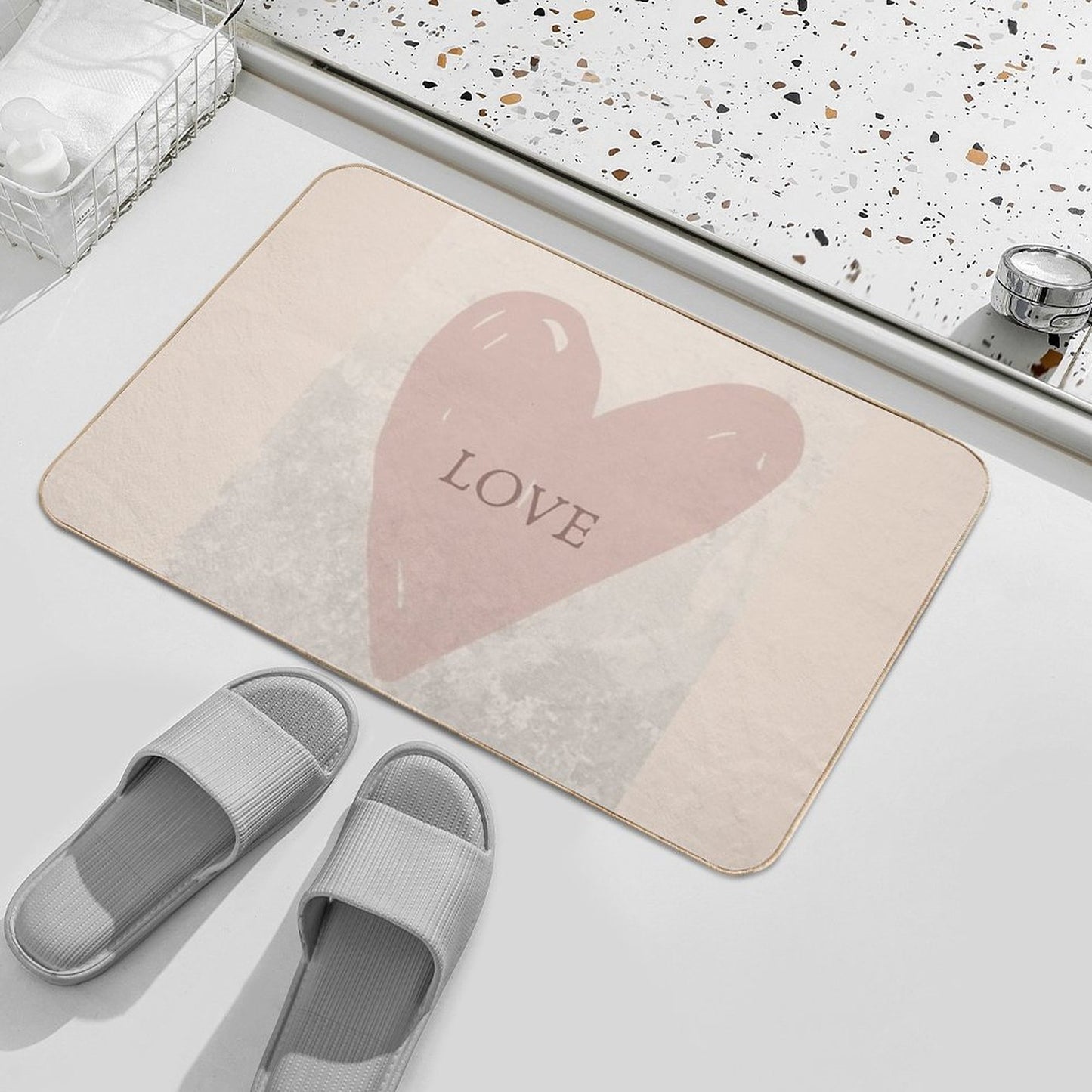 Geometric Abstract #minimalist 13 Rapid-Drying Bath Mat