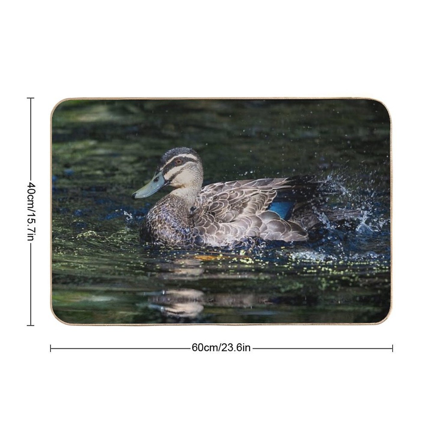 Pacific Duck in An Emerald Pond Rapid-Drying Bath Mat