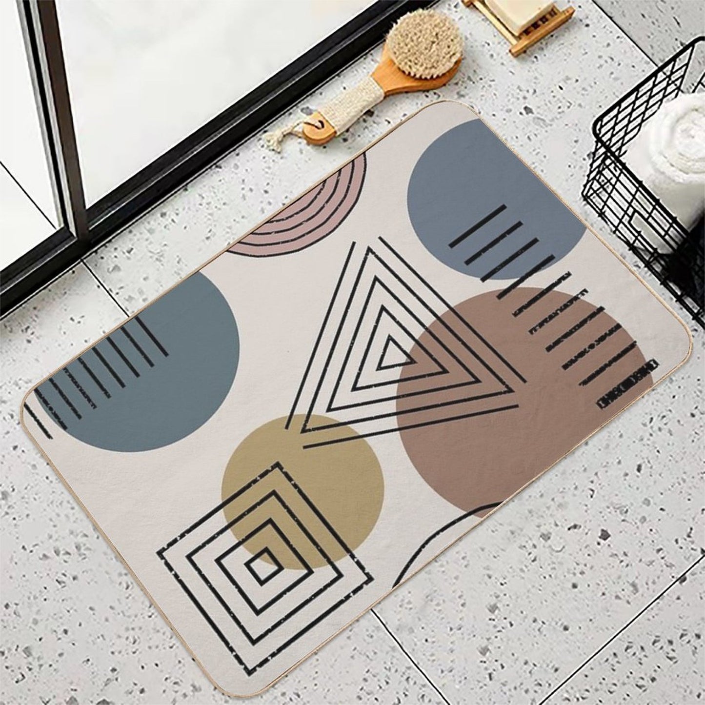 Mix It Up Geo Pattern Repositionable Bath Mat