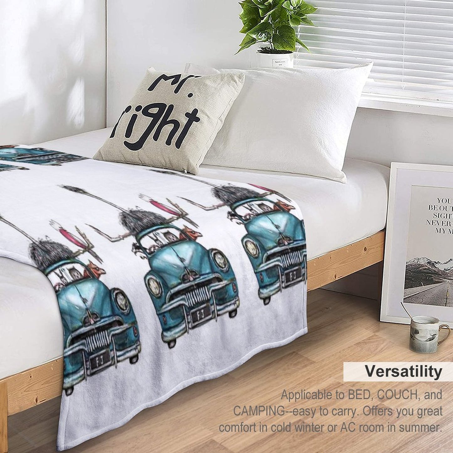FJ Aussie Party Travel-friendly Throw Blanket