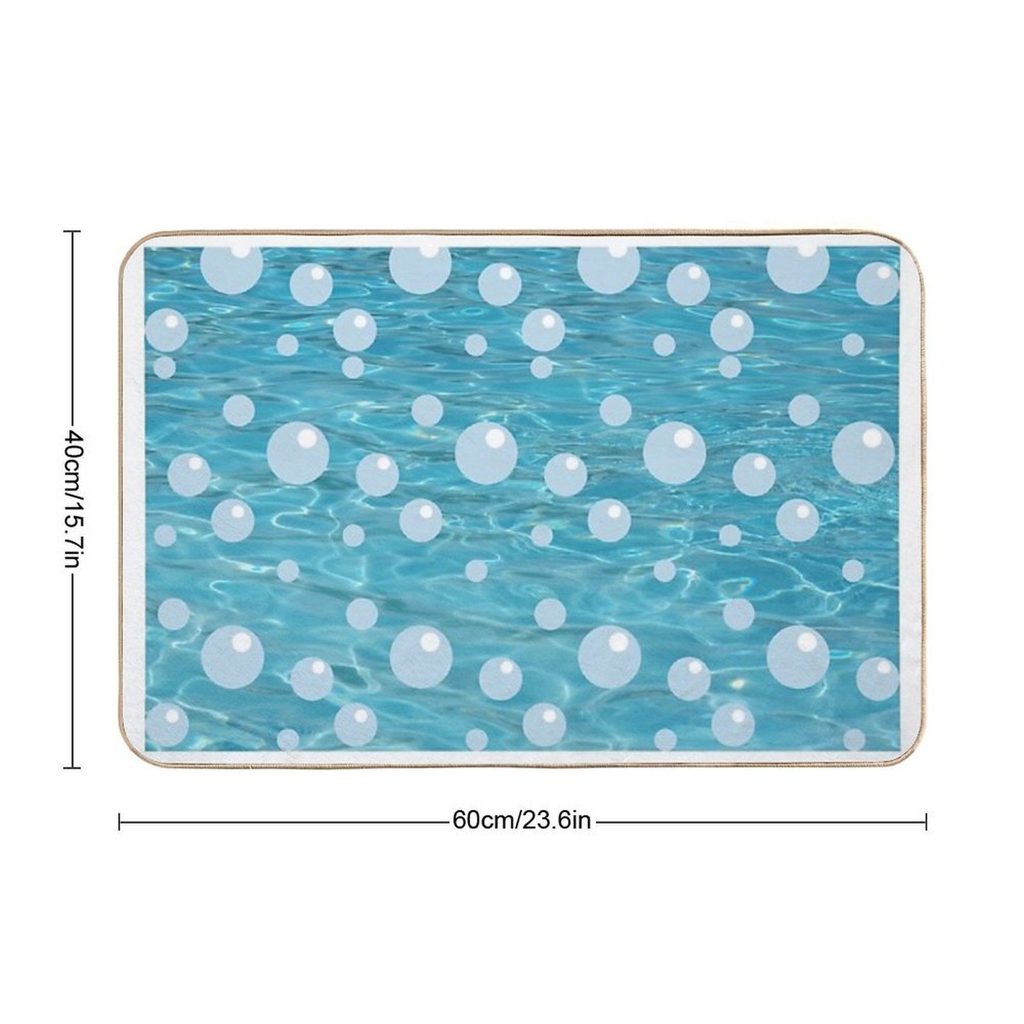 Watery Scene Anti-Trip Bath Mat