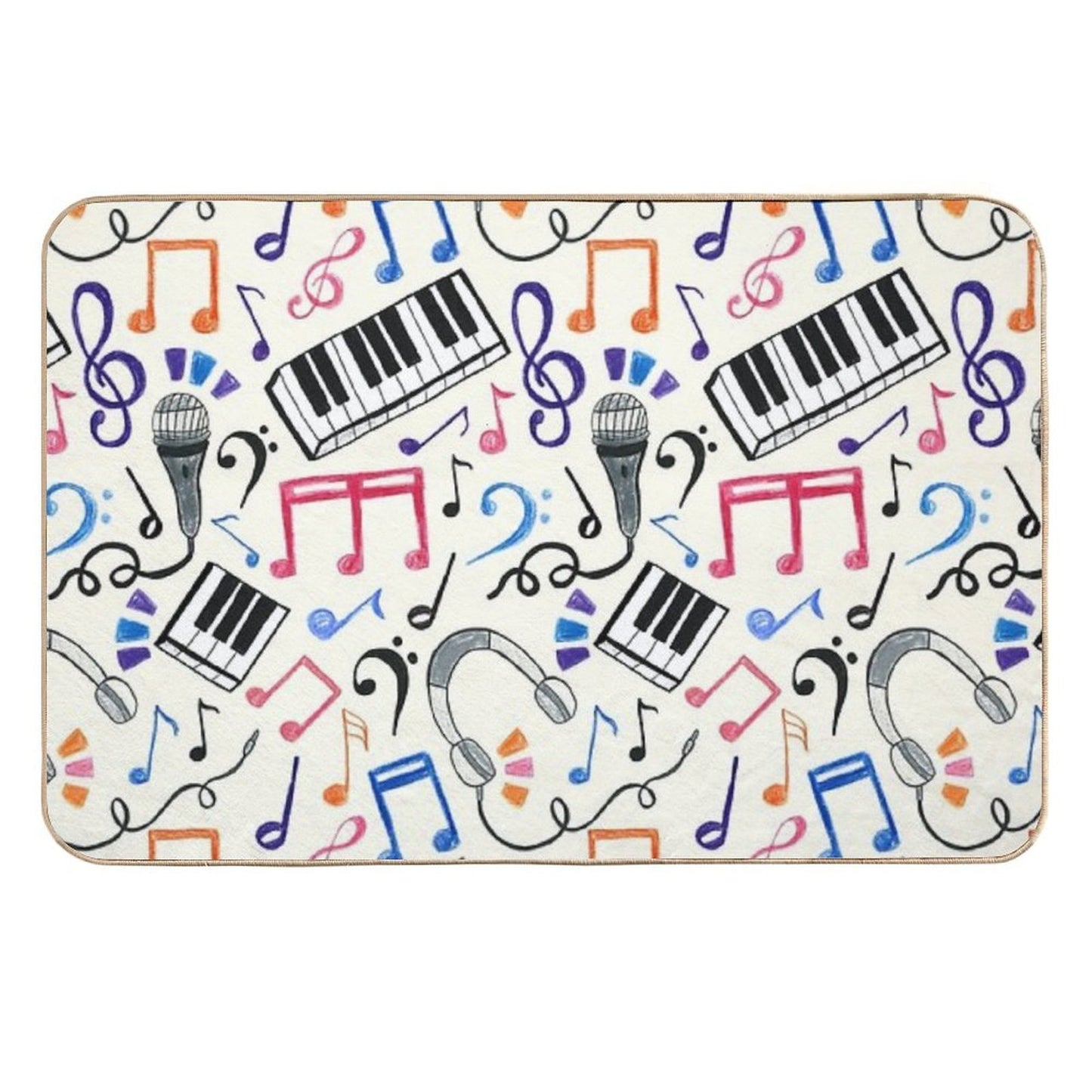Good Beats - Music Notes & Symbols Long-Lasting Bath Mat