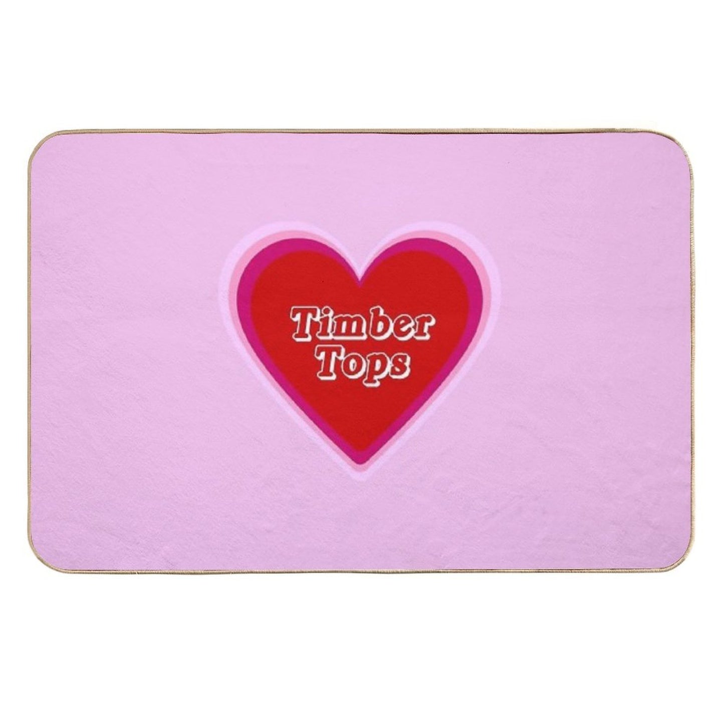 TIMBER TOPS OFFSET HEART STICKER Repositionable Bath Mat