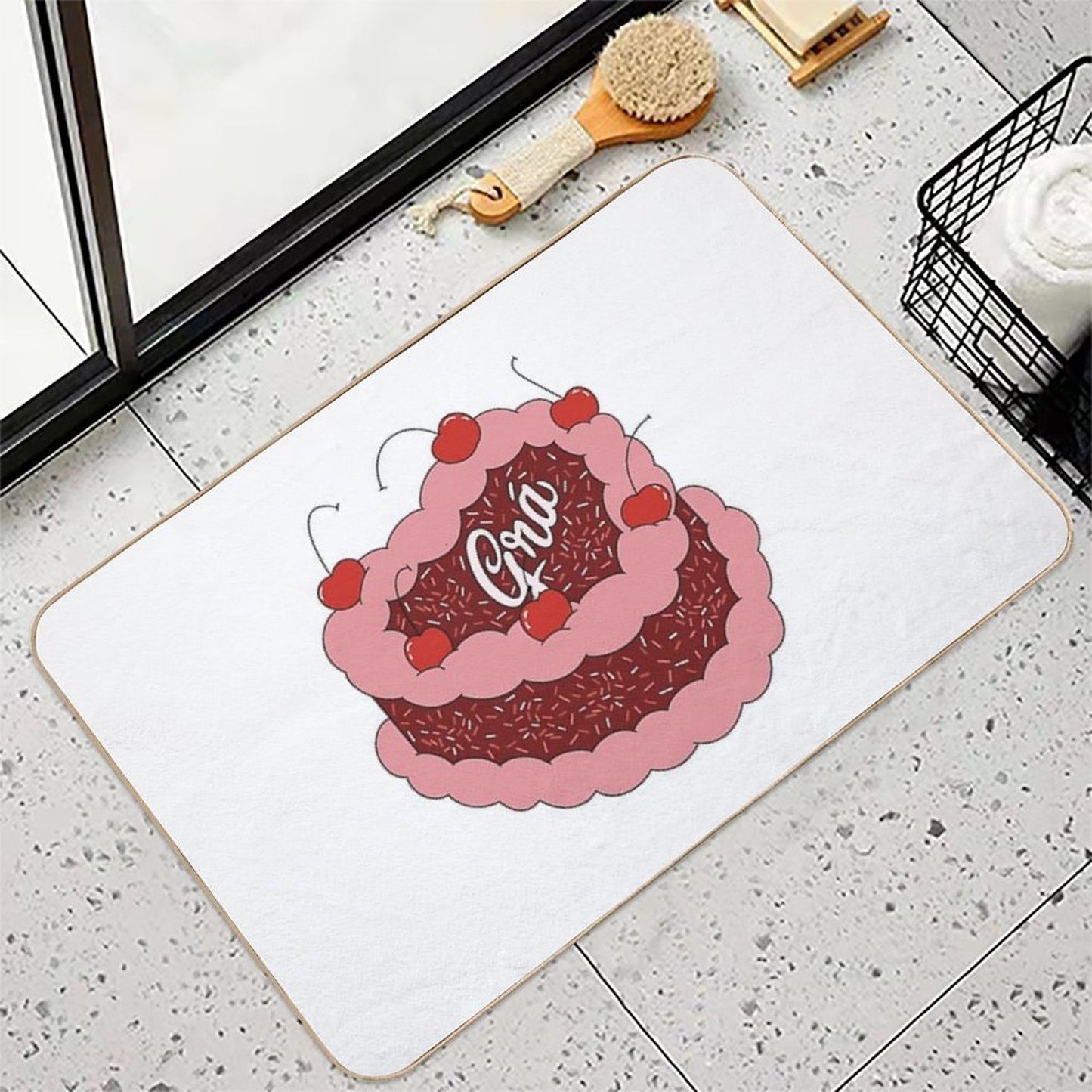 Gra Cake Repositionable Bath Mat