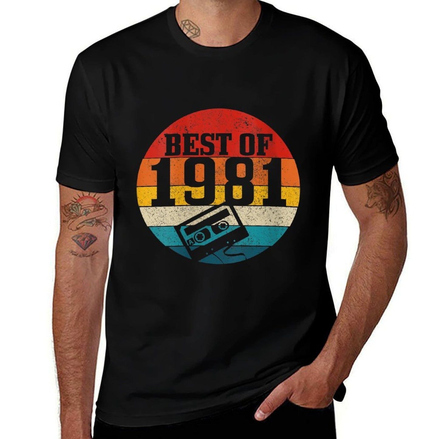 Womens Best Of 1981 40th Birthday Gift Vintage Cassette Tape Funny Odor-resistant T-Shirt