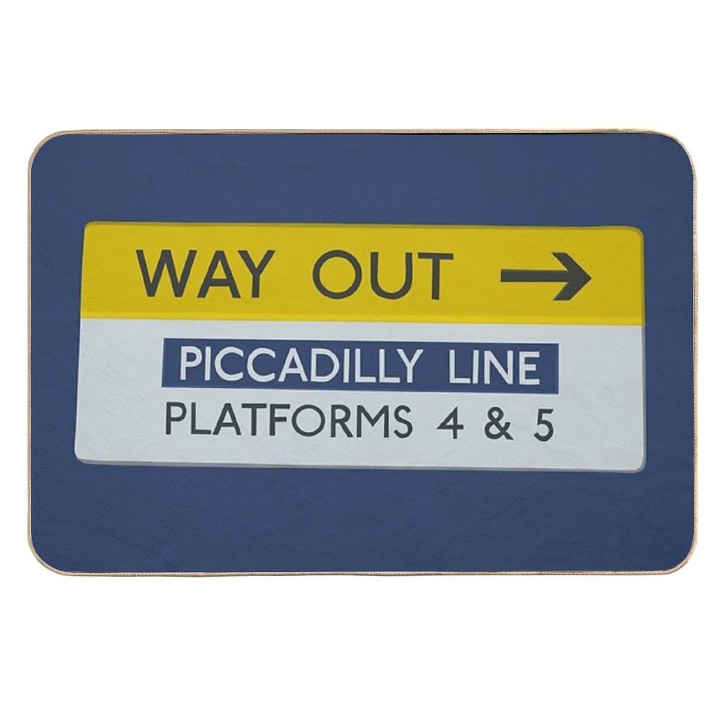 London Underground Way Out Sign (Picadilly Line) Eco-Friendly Bath Mat