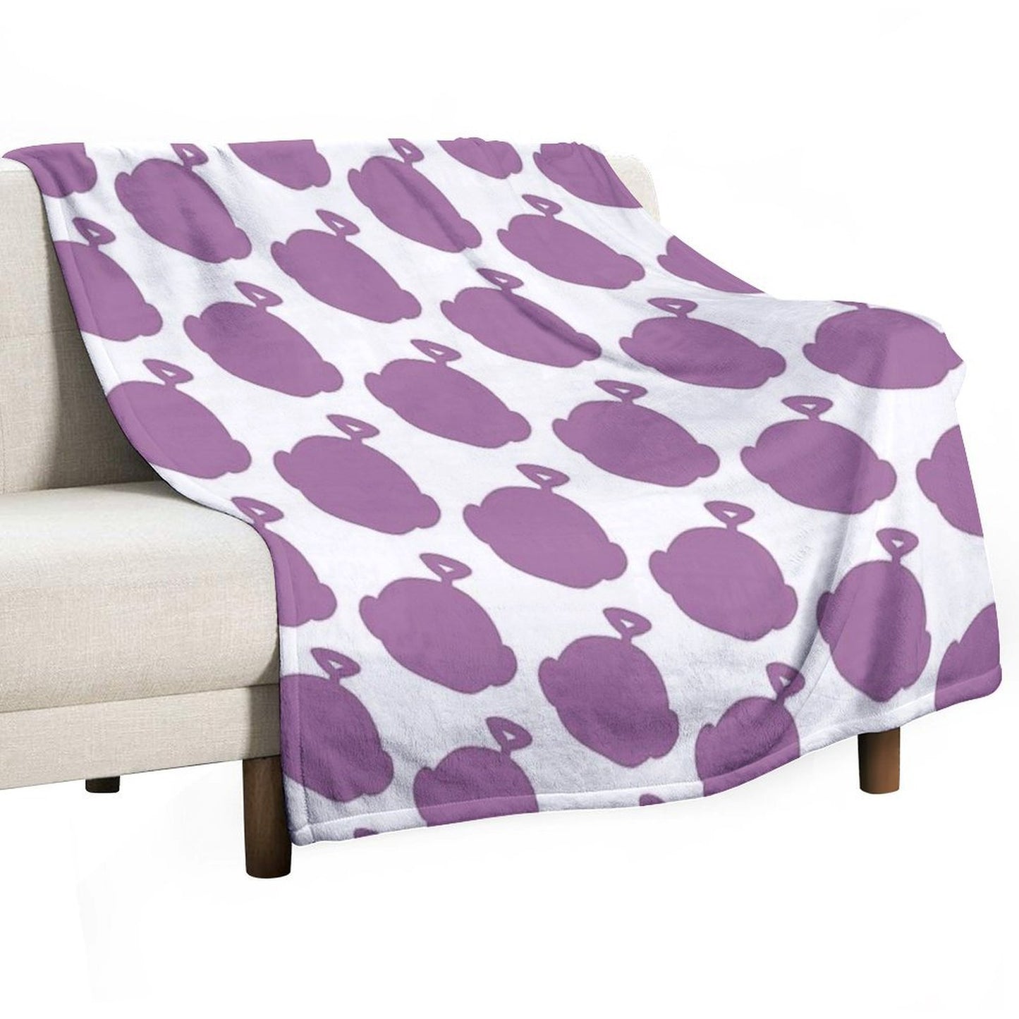 Tinky Winky Silhouette Machine-washable Throw Blanket