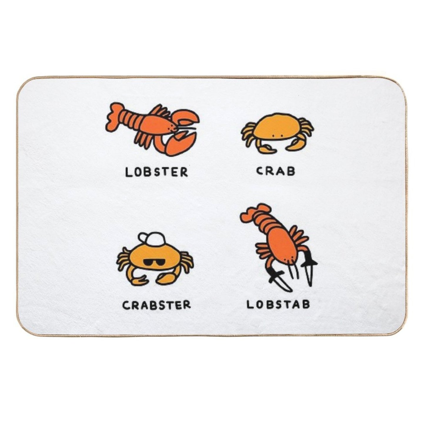 Lobster + Crab Repositionable Bath Mat