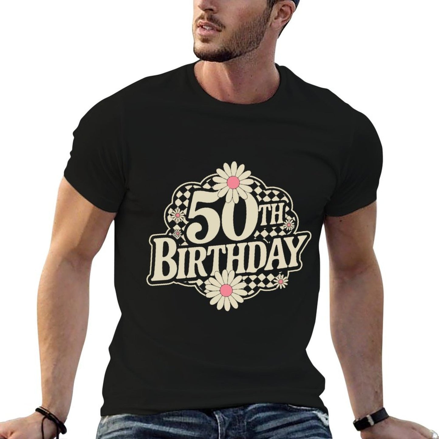 50th Birthday T Shirts for Women Summer-ready Fabric T-Shirt
