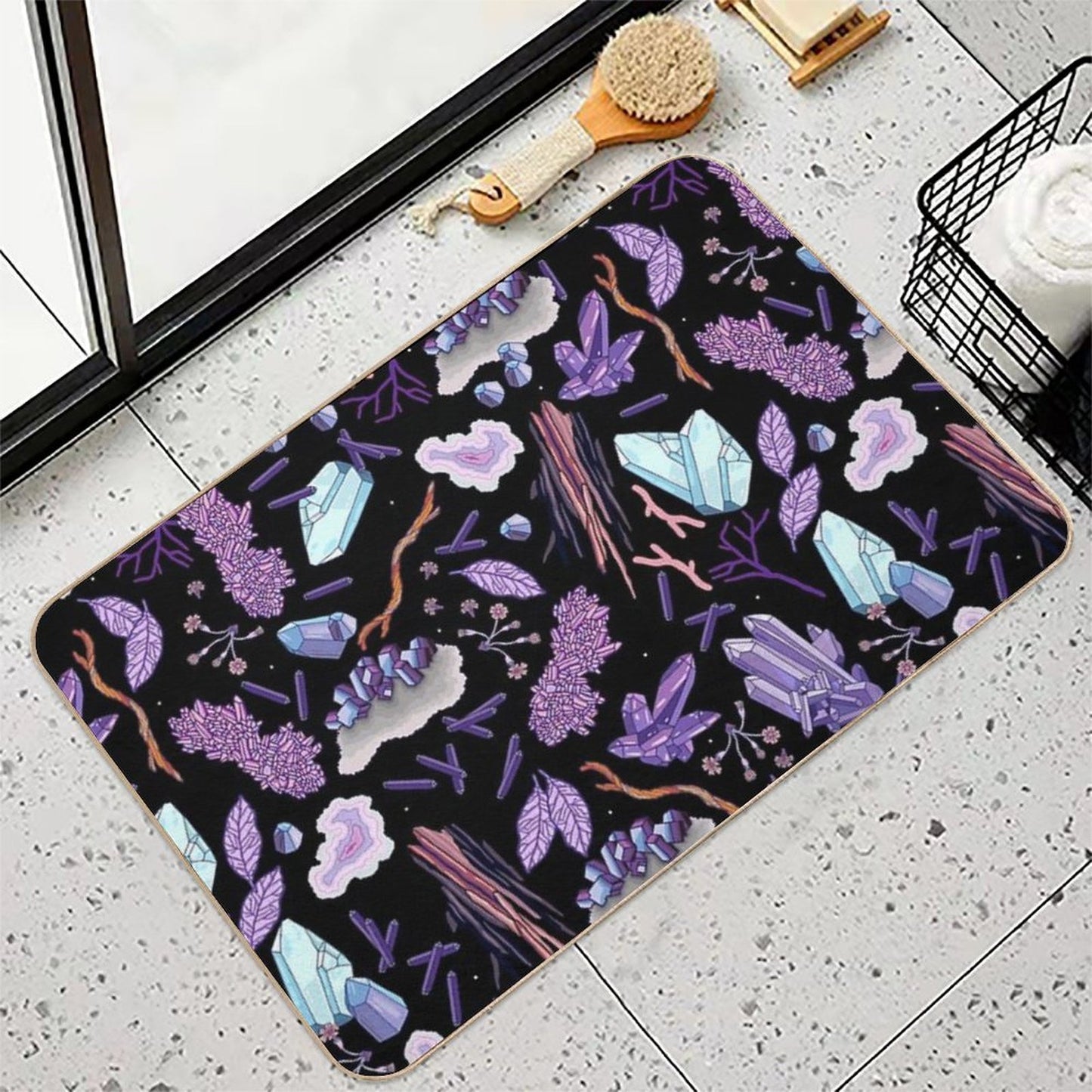 Crystals And Stones Non-Slip Bath Mat