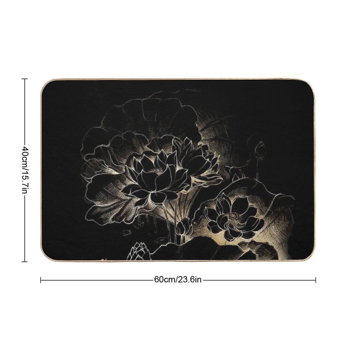 Gold Lotus High-Traffic Bath Mat
