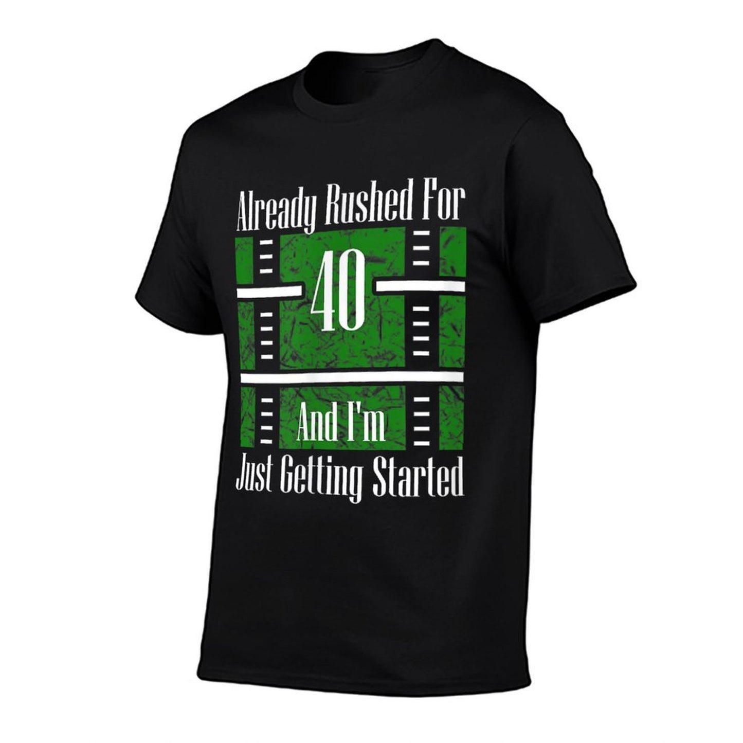 Football Rushing Yards for 40th Birthday Heathered Texture T-Shirt