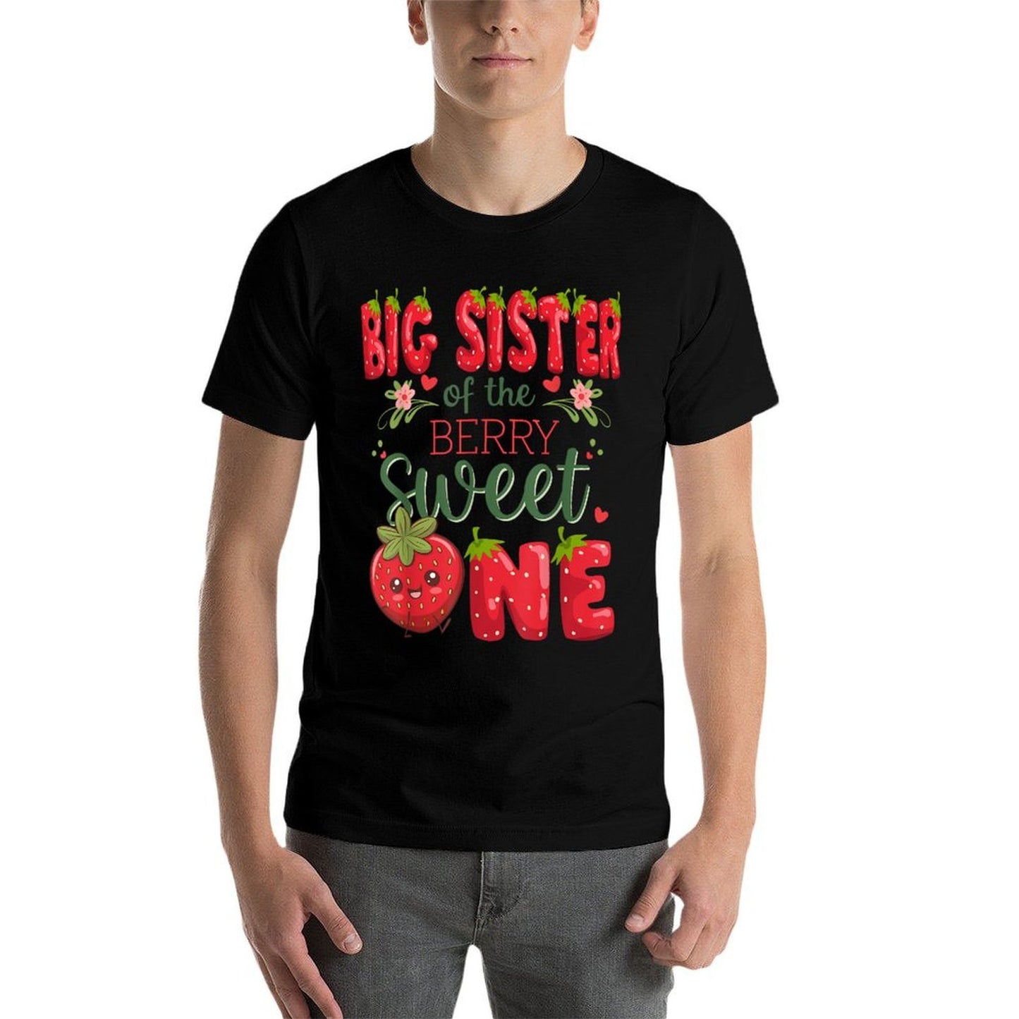 Big Sister Of The Berry Sweet One 1St Birthday Strawberry  Odor-resistant T-Shirt