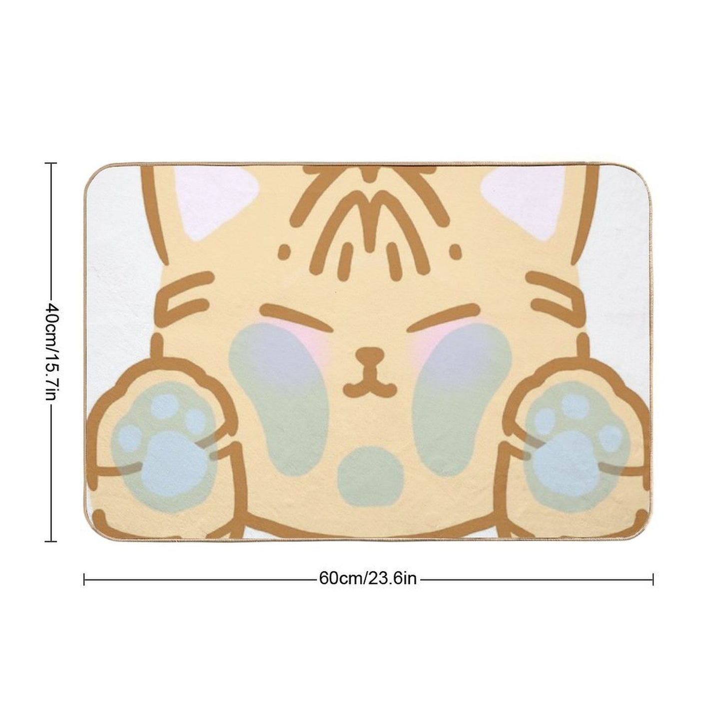 Cute Kitties Cat Sticker Absorbent Bath Mat