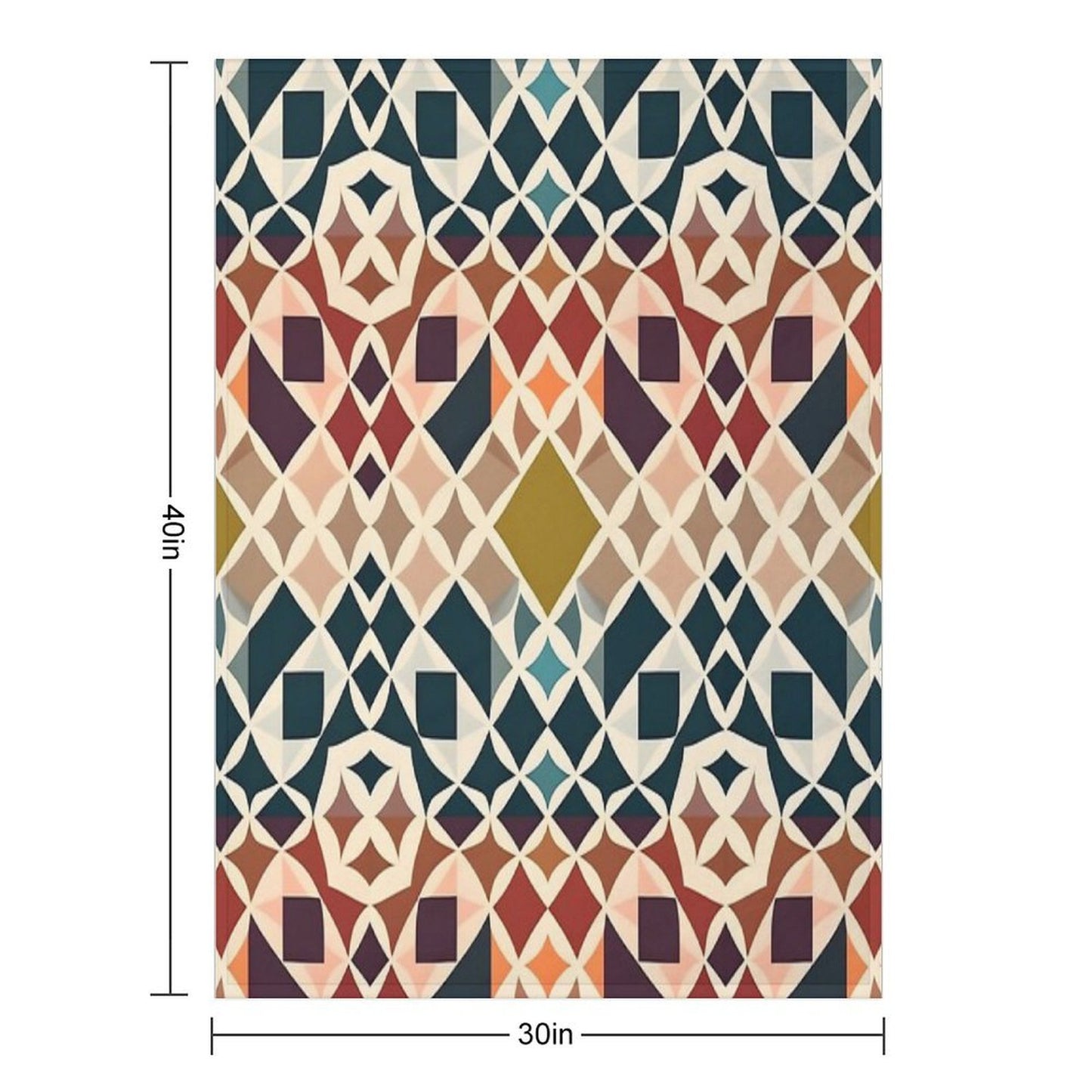 Abstract Geometric Design Durable Throw Blanket