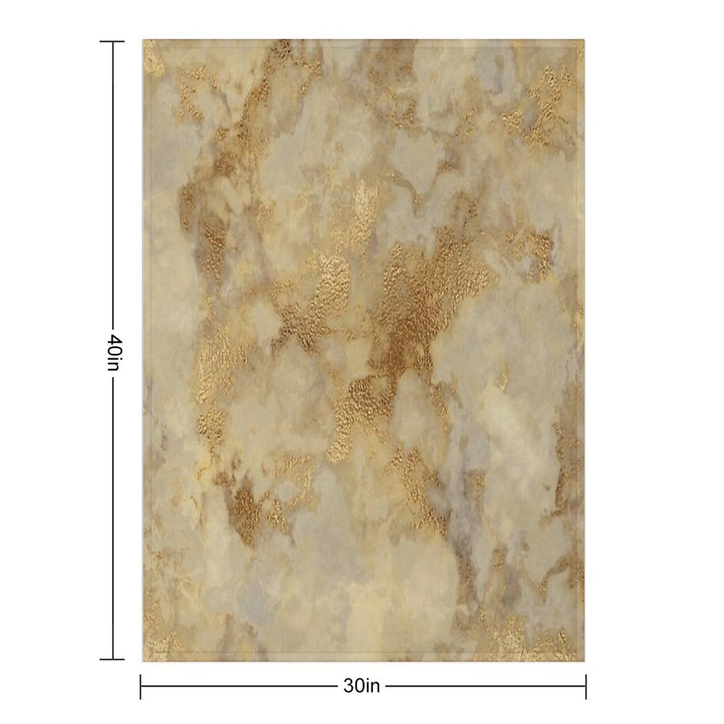 Gold Metallic Marble Texture – Elegant Abstract Beige & Gold Pattern Compact Throw Blanket