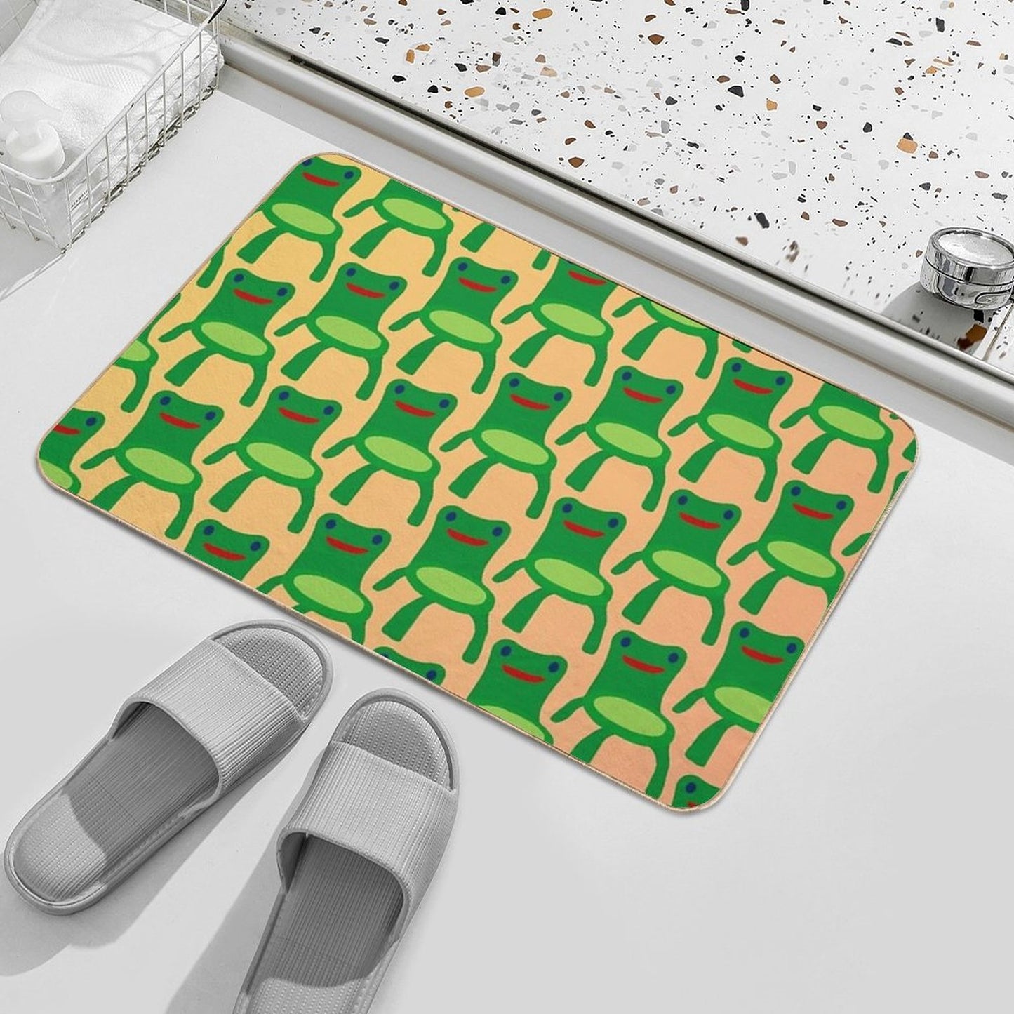 Froggy Chair Pattern Multi-Purpose Bath Mat